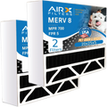 20x25x5 Air Filter Odor Eliminator Carbon Filter MERV 8 Comparable to MPR 700 & FPR 5 Compatible with Air Bear 255649-102 2 Pack by AIRX FILTERSize WICKED CLEAN AIR.