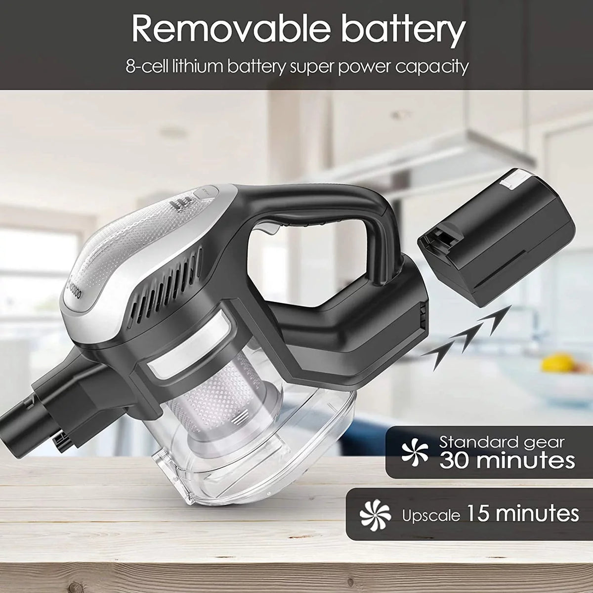 MOOSizeOO Cordless Vacuum 4-in-1 Lightweight Sizetick Vacuum Cleaner