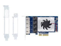 QNAP QXG-5G4T-111C - Network adapter - PCIe 3.0 x4 low profile - 5GBase-T x 5 - for QNAP TDSize-16489U R2, TSize-EC1080, EC880, TVSize-2472, 471, 671, 682, 871, 872, 882, EC880