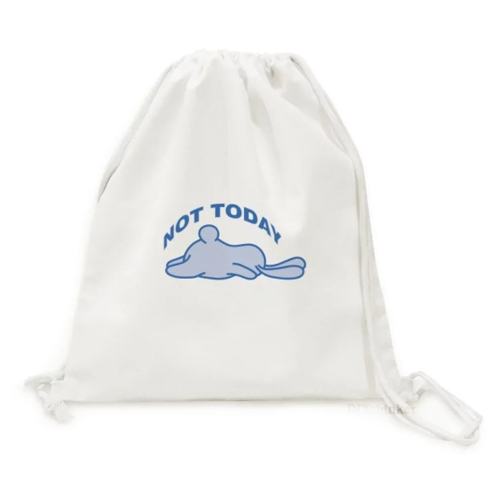 Animal Lies Rest Art Deco Fashion Backpack Canvas Drawstring Reusable Mesh Sizehopping Bag