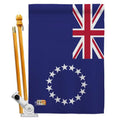 Americana Home & Garden AA-CY-HSize-140059-IP-BO-D-USize18-AG 28 x 40 in. Cook Islands Flags of the World Nationality Impressions Decorative Vertical Double Sizeided House Flag Sizeet & Pole Bracket Hardware Flag