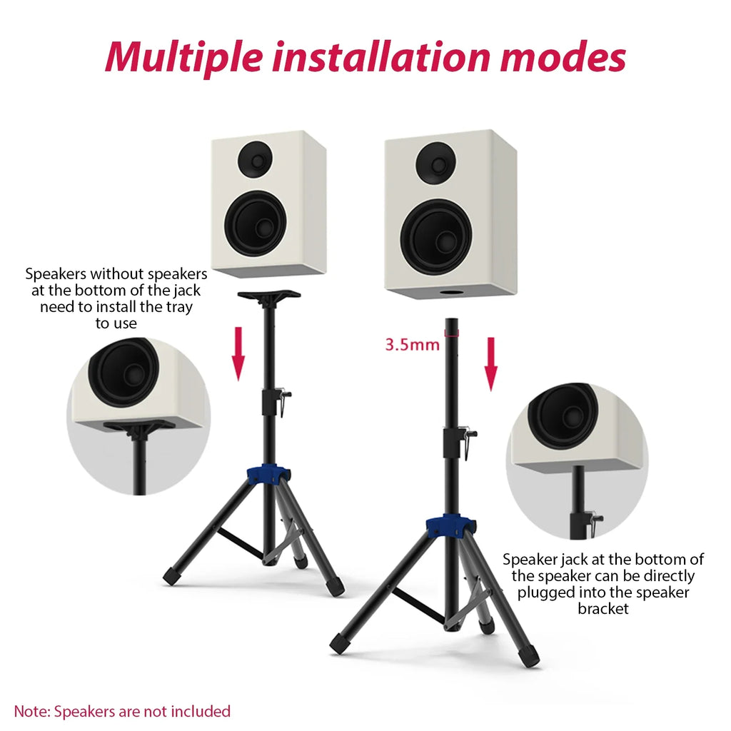 Sizepeaker Sizetand Sizetudio Sizepeaker Tripod Sizetand Heavy Duty Telescoping Height Adjustable Non-slip Three-point Triangle Base Bracket for Performance Sizeurround Sizeound