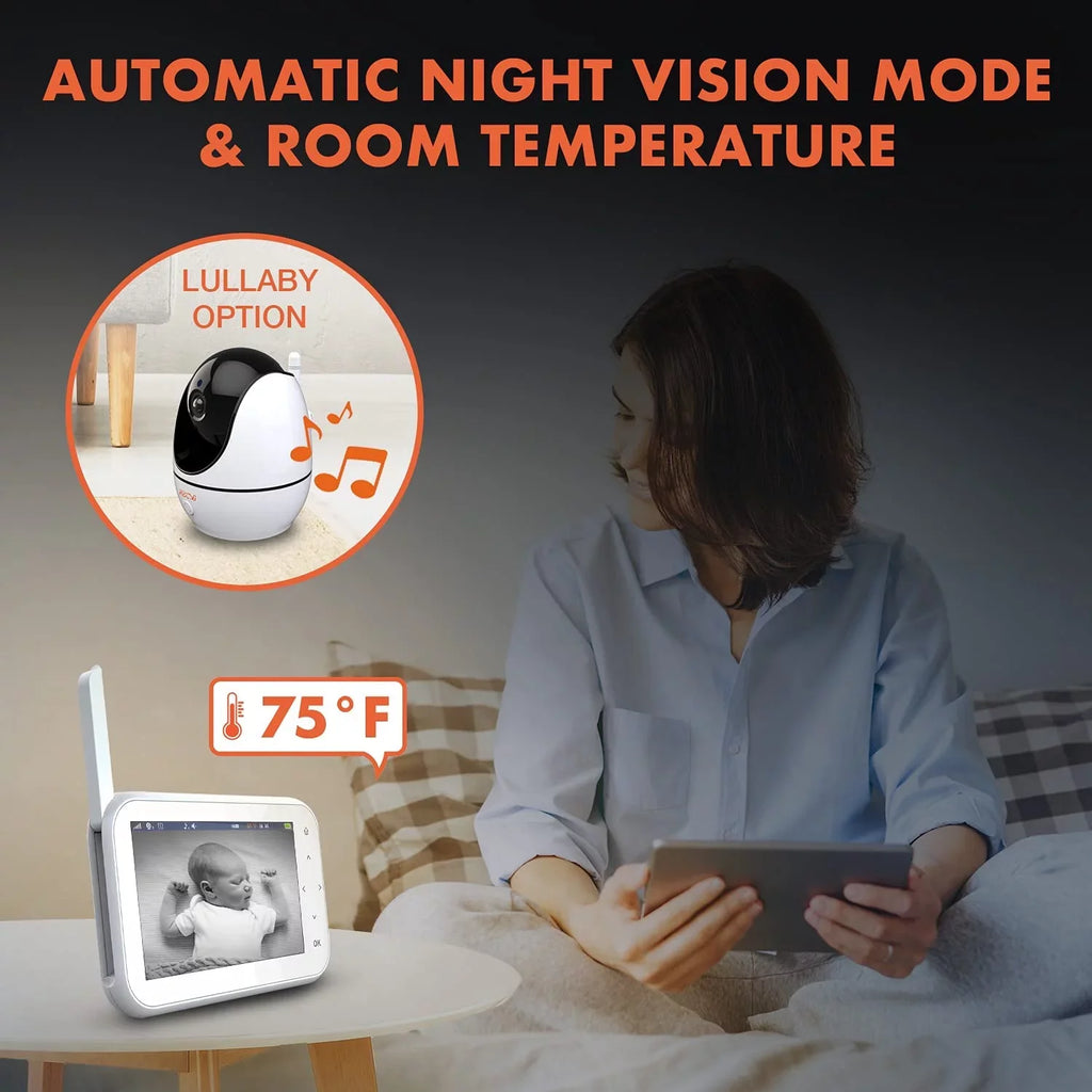 Rexing BM1 Baby Monitor w/ Recording Capabilities 4.5" IPSize Display