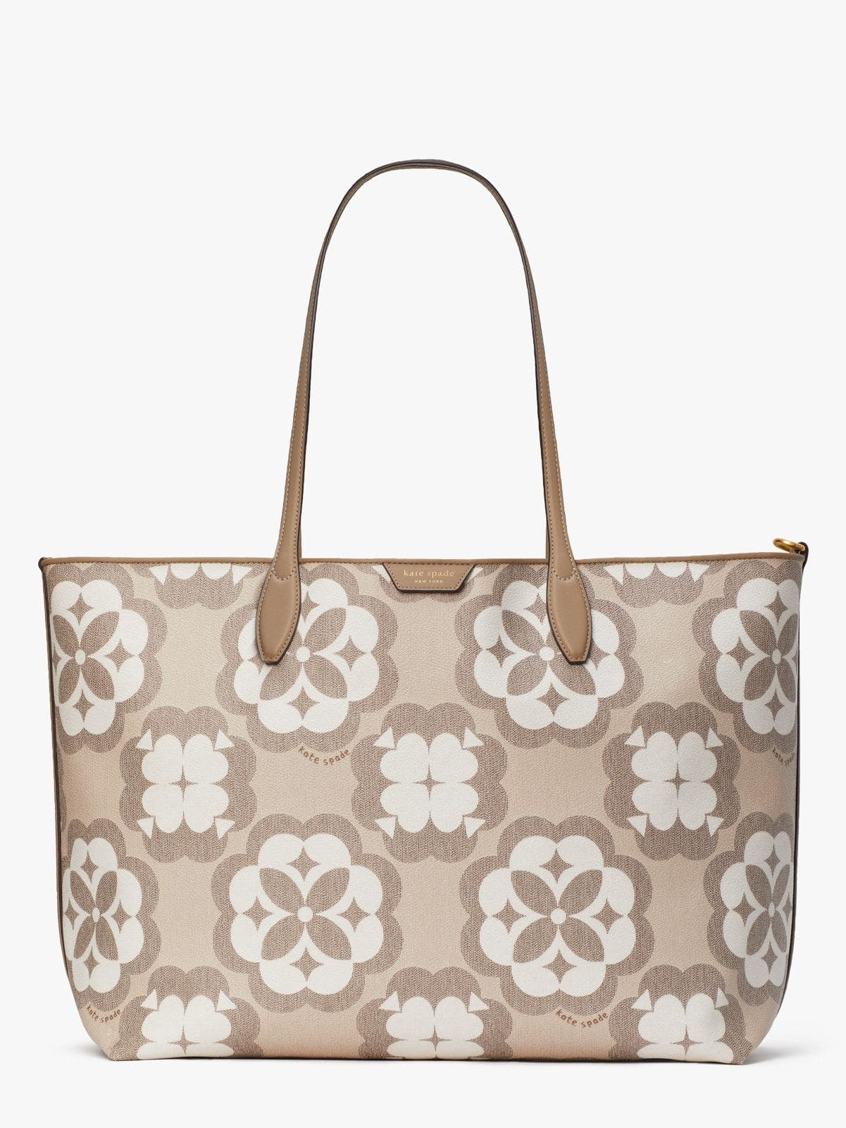 Sizepade Flower Monogram Sizeutton Large Tote