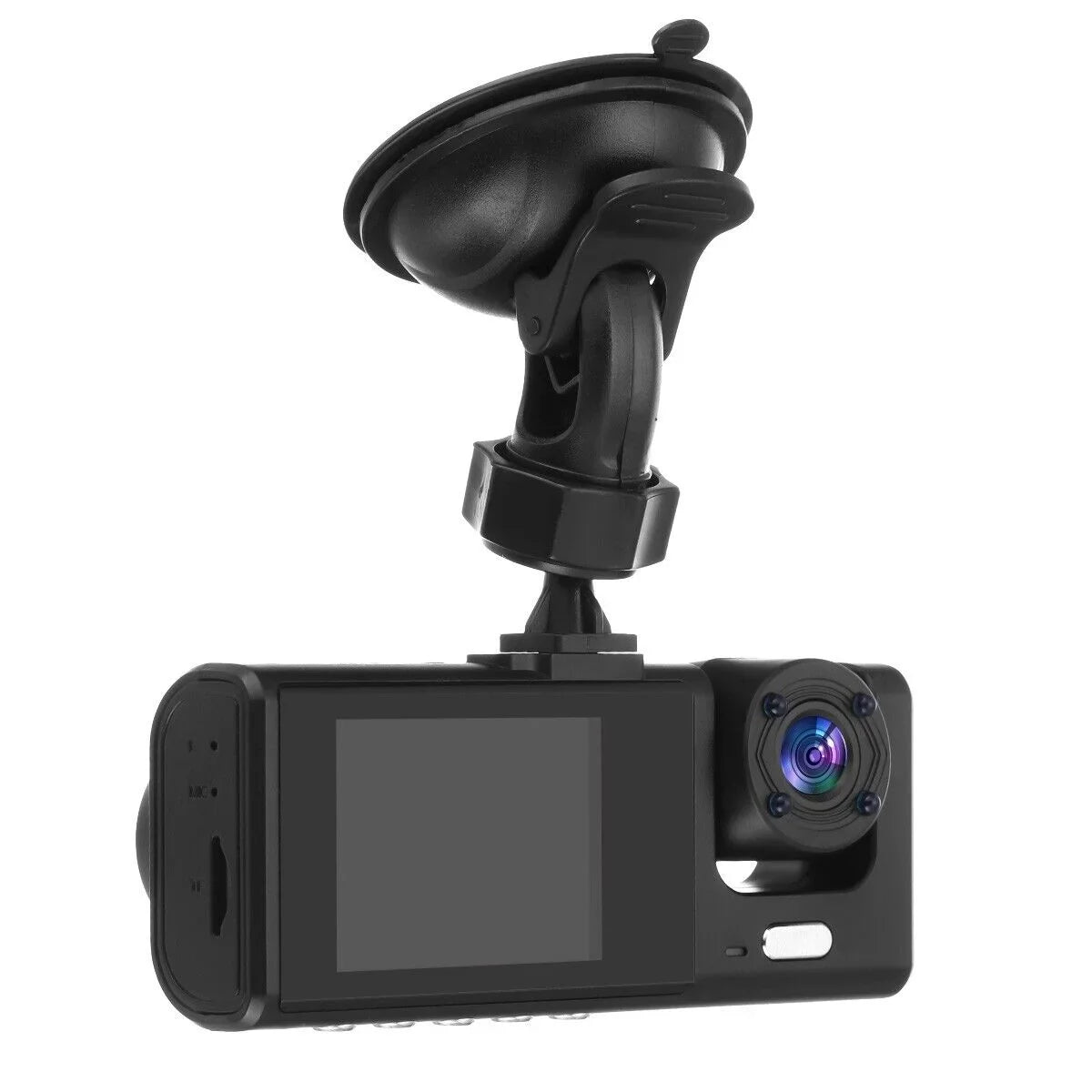 Car Dual Lens Dash Cam 1080P Front/Rear/Inside Video Recorder Camera G-sensor