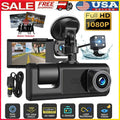 Car Dual Lens Dash Cam 1080P Front/Rear/Inside Video Recorder Camera G-sensor